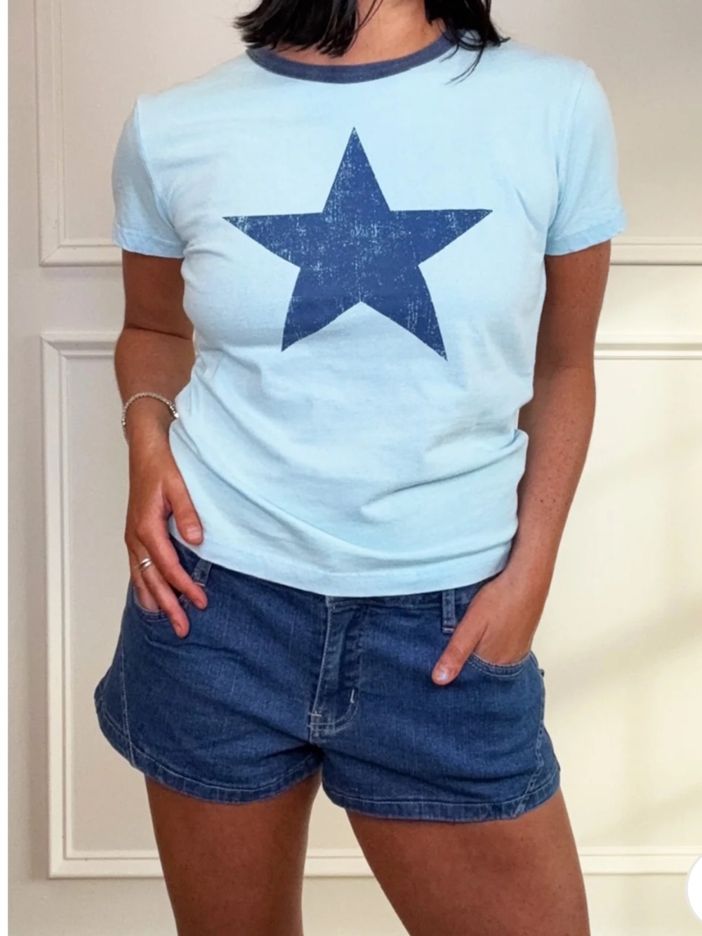 NWT DOUBLE ZERO
MIDNIGHT STAR BLUE TEE